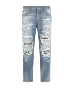 Dolce & Gabbana Distressed Straight-Leg Jeans S9001-COMBINED COL Sweatpants