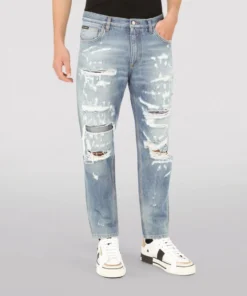 Dolce & Gabbana Distressed Straight-Leg Jeans S9001-COMBINED COL Sweatpants -Dolce & Gabbana online Store dolce gabbana distressed straight leg jeans 17378604 35820117 1000