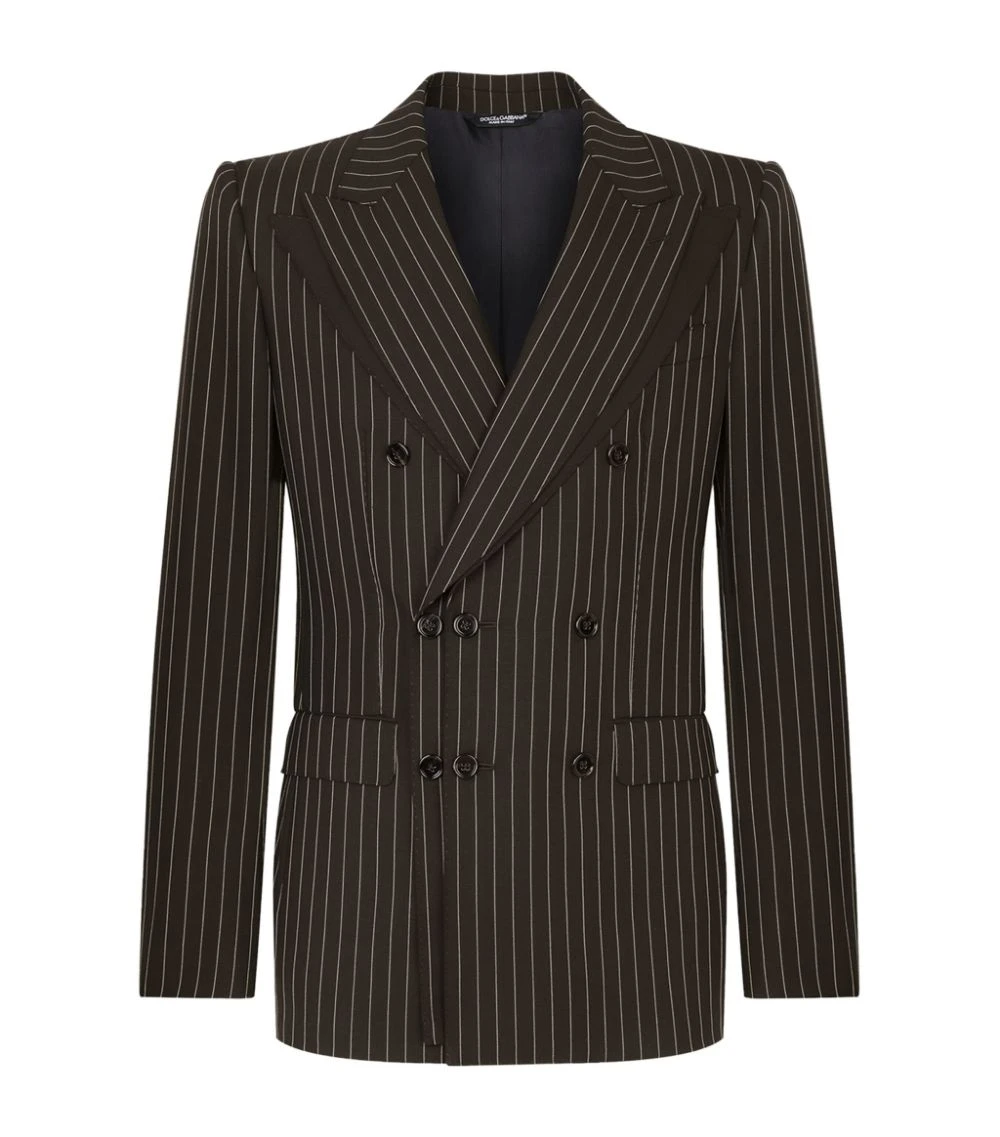 Dolce & Gabbana Double-Breasted Pinstripe Blazer S8051-STRIPED Blazers 1 Dolce & Gabbana Double-Breasted Pinstripe Blazer S8051-STRIPED Blazers