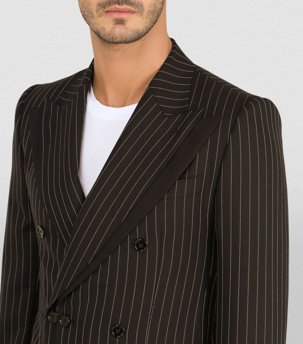 Dolce & Gabbana Double-Breasted Pinstripe Blazer S8051-STRIPED Blazers 5 Dolce & Gabbana Double-Breasted Pinstripe Blazer S8051-STRIPED Blazers - Image 5