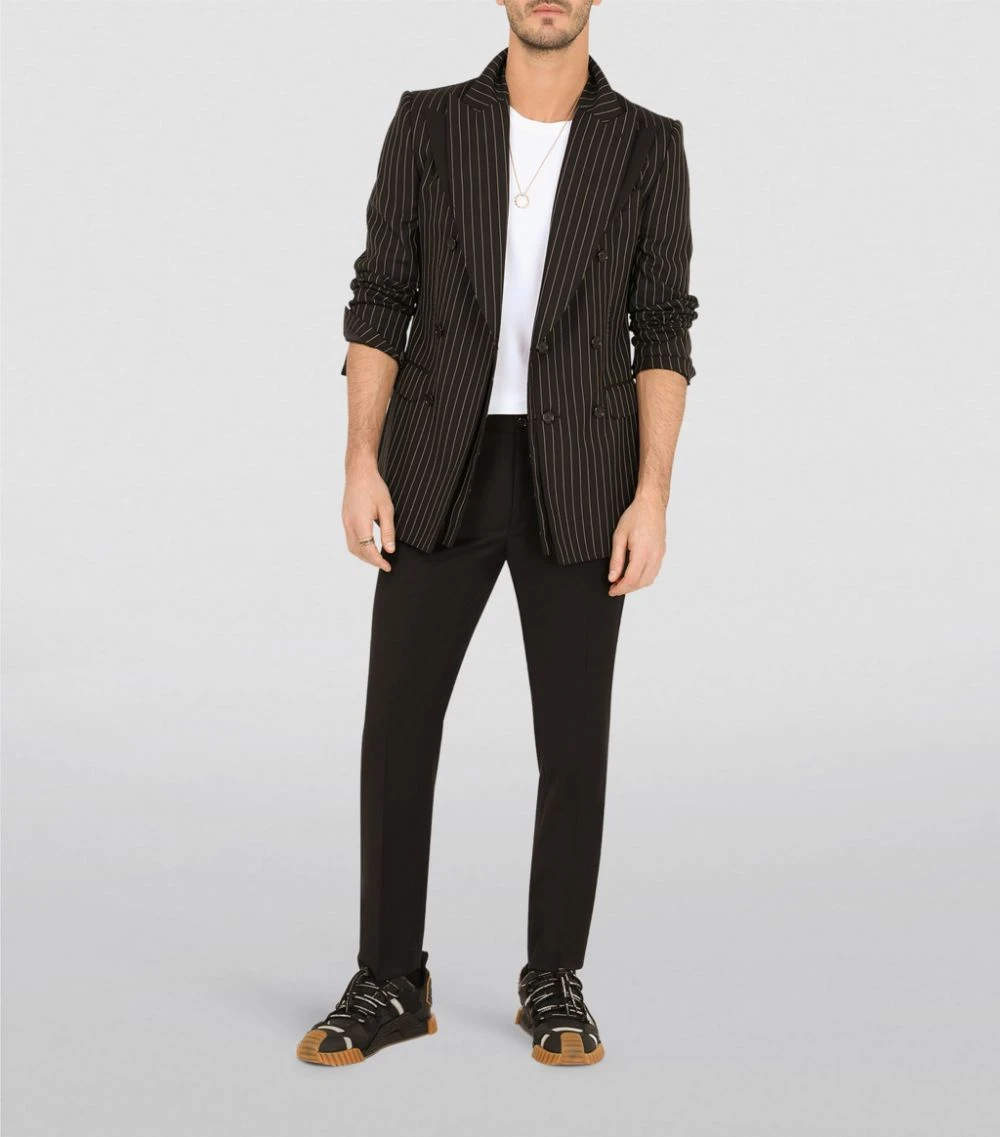 Dolce & Gabbana Double-Breasted Pinstripe Blazer S8051-STRIPED Blazers 2 Dolce & Gabbana Double-Breasted Pinstripe Blazer S8051-STRIPED Blazers - Image 2