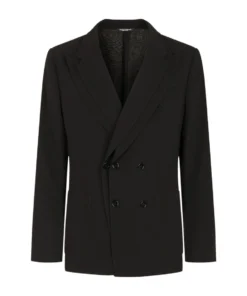 Dolce & Gabbana Double-Breasted Suit Jacket N0000-BLACK Jackets