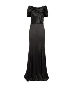 Dolce & Gabbana Draped Silk Gown N0000-BLACK Gowns