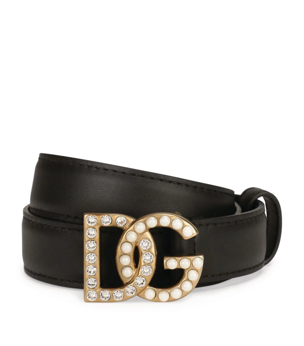 Dolce & Gabbana Embellished DG Logo Belt 8S574-BLCK/MLTICOL Belts 1 Dolce & Gabbana Embellished DG Logo Belt 8S574-BLCK/MLTICOL Belts