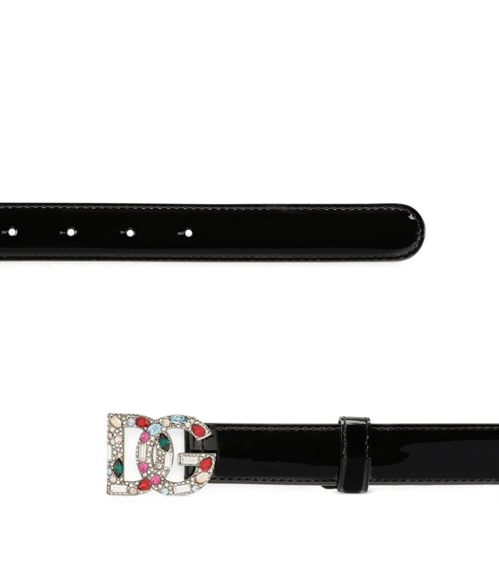 Dolce & Gabbana Embellished DG Logo Belt 80999-BLACK Belts 2 Dolce & Gabbana Embellished DG Logo Belt 80999-BLACK Belts - Image 2
