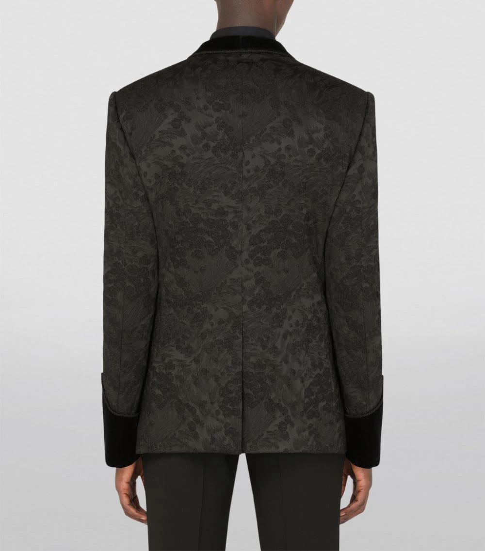 Dolce & Gabbana Embellished Jacquard Tuxedo Blazer N0000-BLACK Blazers 4 Dolce & Gabbana Embellished Jacquard Tuxedo Blazer N0000-BLACK Blazers - Image 4