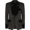 Dolce & Gabbana Embellished Jacquard Tuxedo Blazer N0000-BLACK Blazers