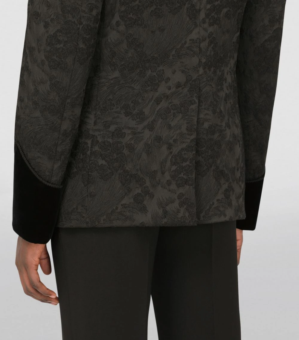 Dolce & Gabbana Embellished Jacquard Tuxedo Blazer N0000-BLACK Blazers 5 Dolce & Gabbana Embellished Jacquard Tuxedo Blazer N0000-BLACK Blazers - Image 5