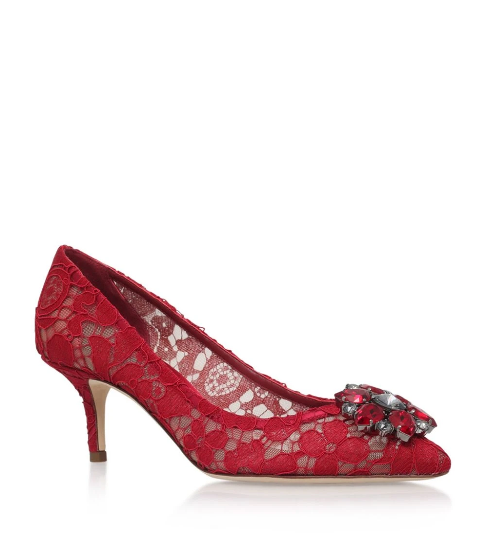 Dolce & Gabbana Embellished Lace Rosa Pumps 60 DARK Courts 1 Dolce & Gabbana Embellished Lace Rosa Pumps 60 DARK Courts