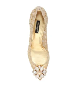 Dolce & Gabbana Embellished Lace Rosa Pumps 60 GOLD Courts -Dolce & Gabbana online Store dolce gabbana embellished lace rosa pumps 60 15126097 25797950 1000