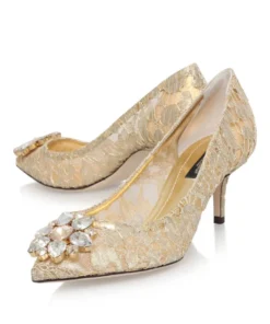 Dolce & Gabbana Embellished Lace Rosa Pumps 60 GOLD Courts -Dolce & Gabbana online Store dolce gabbana embellished lace rosa pumps 60 15126097 25797959 1000