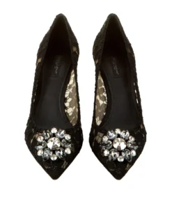 Dolce & Gabbana Embellished Lace Rosa Pumps 60 BLACK Courts -Dolce & Gabbana online Store dolce gabbana embellished lace rosa pumps 60 15126103 25797755 1000