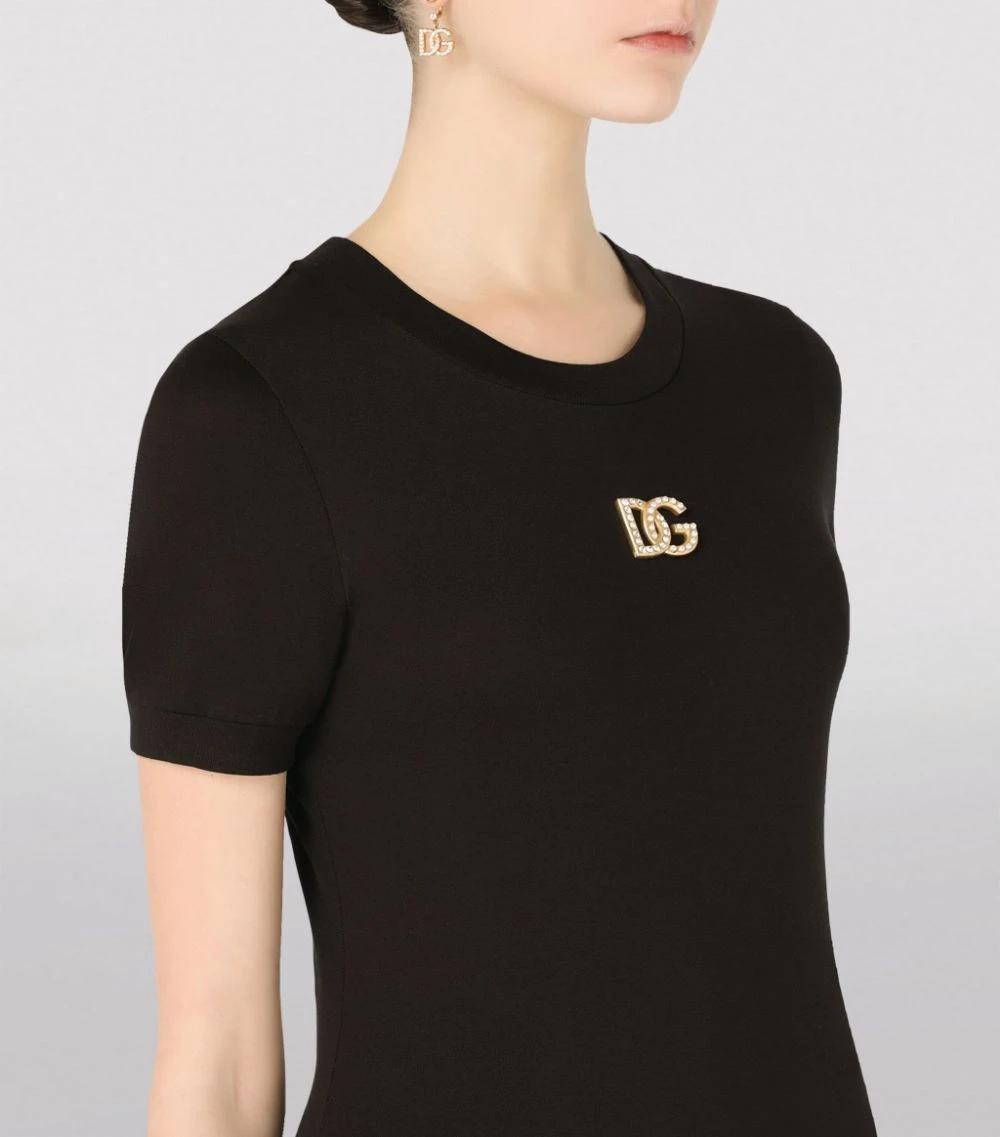 Dolce & Gabbana Embellished-Logo T-Shirt N0000-BLACK T-shirts 5 Dolce & Gabbana Embellished-Logo T-Shirt N0000-BLACK T-shirts - Image 5