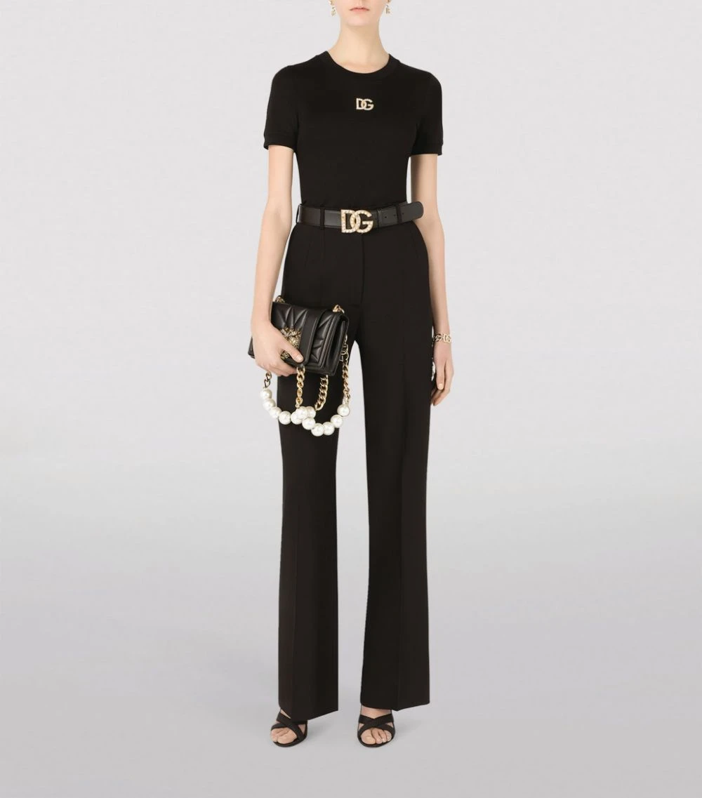 Dolce & Gabbana Embellished-Logo T-Shirt N0000-BLACK T-shirts 2 Dolce & Gabbana Embellished-Logo T-Shirt N0000-BLACK T-shirts - Image 2