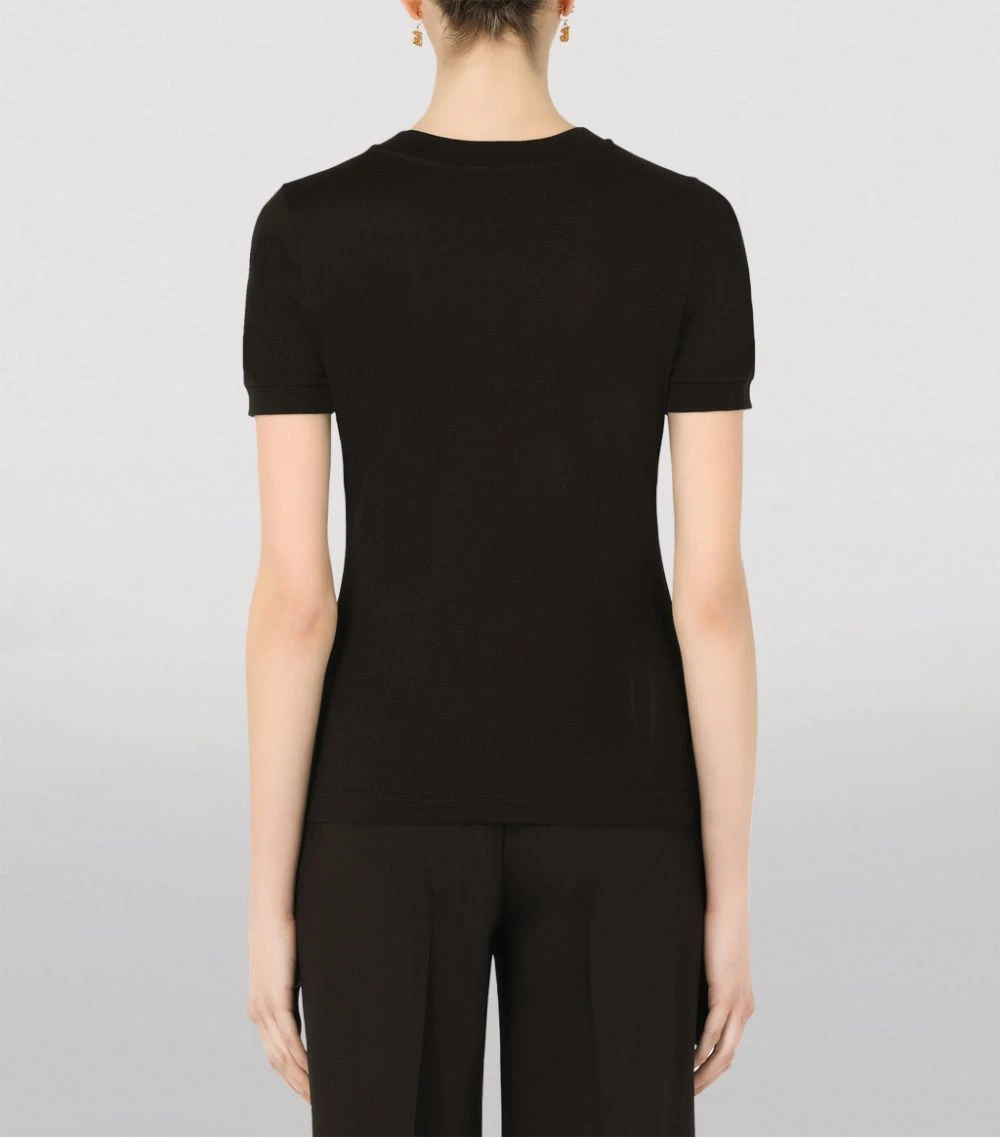 Dolce & Gabbana Embellished-Logo T-Shirt N0000-BLACK T-shirts 4 Dolce & Gabbana Embellished-Logo T-Shirt N0000-BLACK T-shirts - Image 4