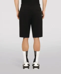Dolce & Gabbana Embroidered Bee Bermuda Sweatshorts N0000-BLACK -Dolce & Gabbana online Store dolce gabbana embroidered bee bermuda sweatshorts 17245121 34971642 1000