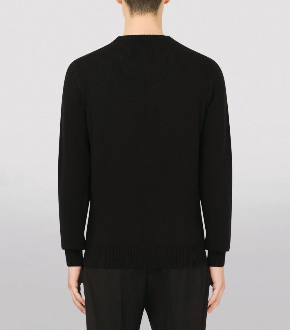 Dolce & Gabbana Embroidered Bee Sweater N0000-BLACK Jumpers 4 Dolce & Gabbana Embroidered Bee Sweater N0000-BLACK Jumpers - Image 4