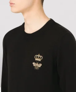 Dolce & Gabbana Embroidered Bee Sweater N0000-BLACK Jumpers 10 Dolce & Gabbana Embroidered Bee Sweater N0000-BLACK Jumpers -Dolce & Gabbana online Store dolce gabbana embroidered bee sweater 17087680 34219378 1000
