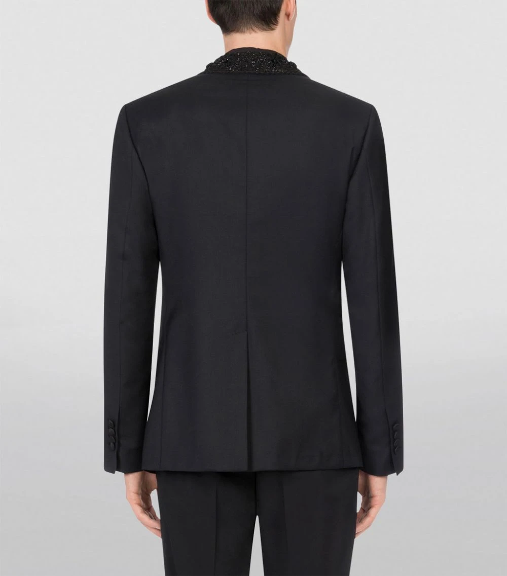 Dolce & Gabbana Embroidered-Lapel Tailored Jacket N0000-BLACK Jackets 4 Dolce & Gabbana Embroidered-Lapel Tailored Jacket N0000-BLACK Jackets - Image 4