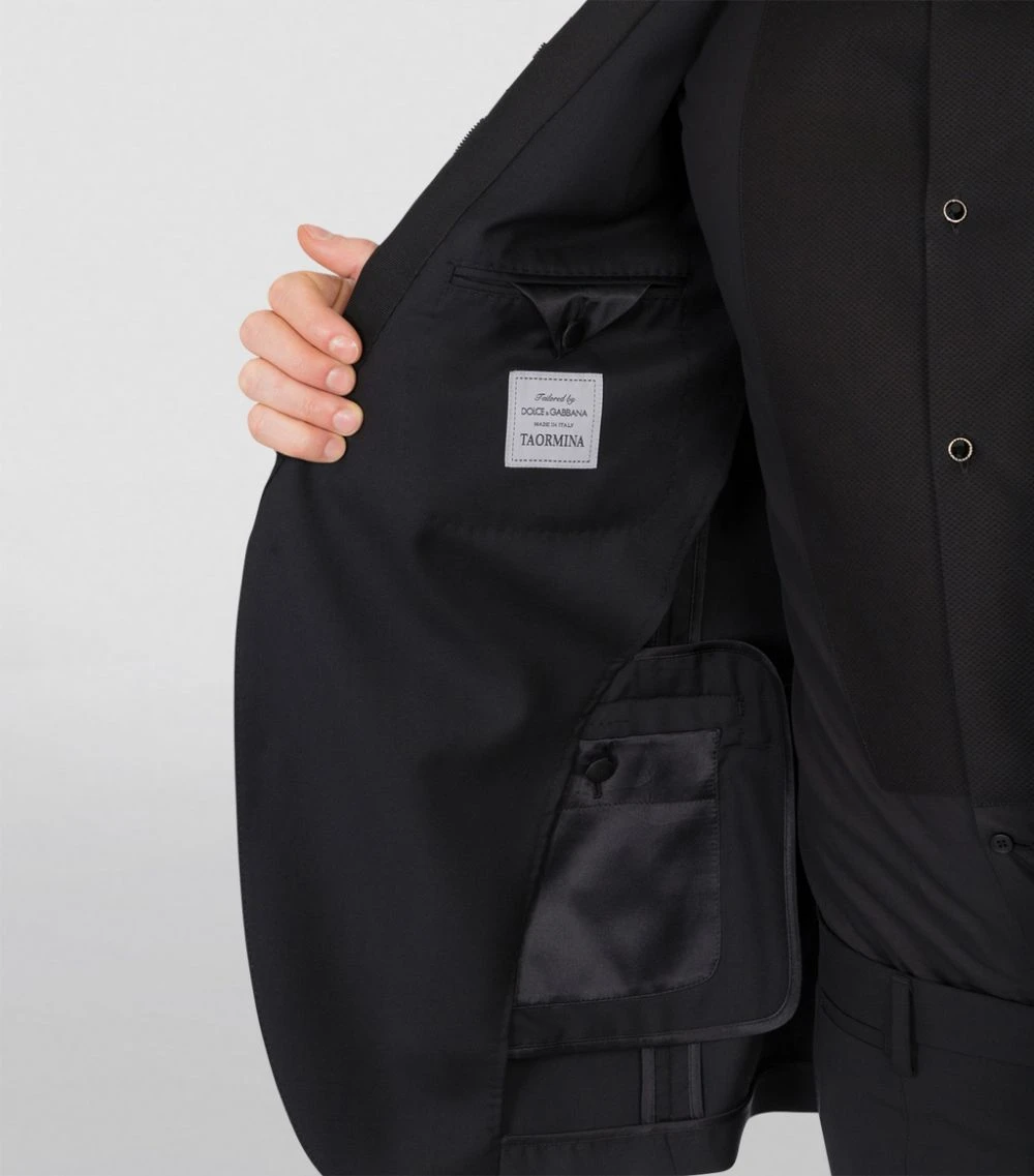 Dolce & Gabbana Embroidered-Lapel Tailored Jacket N0000-BLACK Jackets 5 Dolce & Gabbana Embroidered-Lapel Tailored Jacket N0000-BLACK Jackets - Image 5