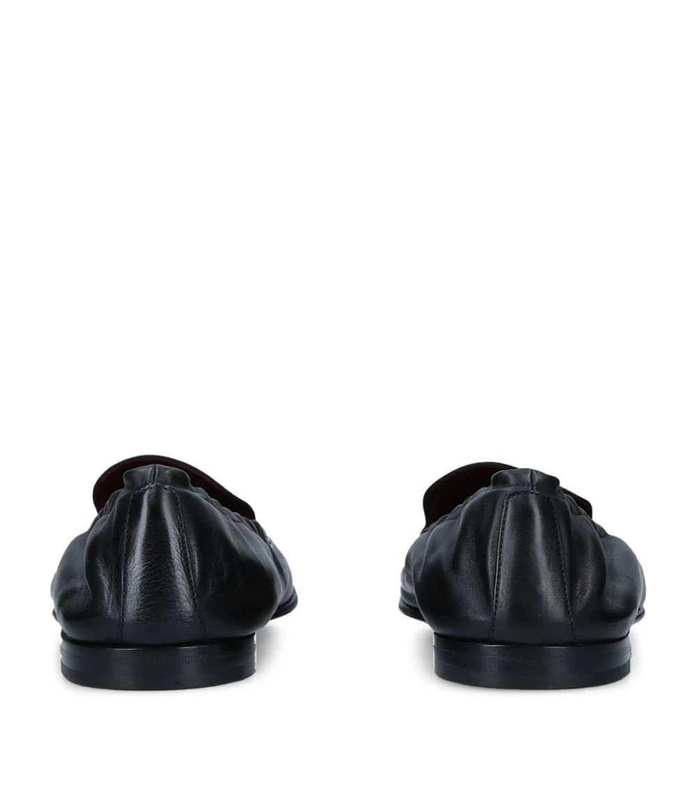 Dolce & Gabbana Embroidered Leather Loafers BLACK 2 Dolce & Gabbana Embroidered Leather Loafers BLACK - Image 2