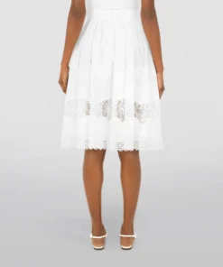 Dolce & Gabbana Embroidered Midi Skirt W0111-WHITE Midi Skirts -Dolce & Gabbana online Store dolce gabbana embroidered midi skirt 17711329 37439340 1000