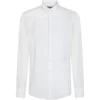 Dolce & Gabbana FloralJacquard Tuxedo Shirt W0800-OPTICAL WHITE Formal Shirts
