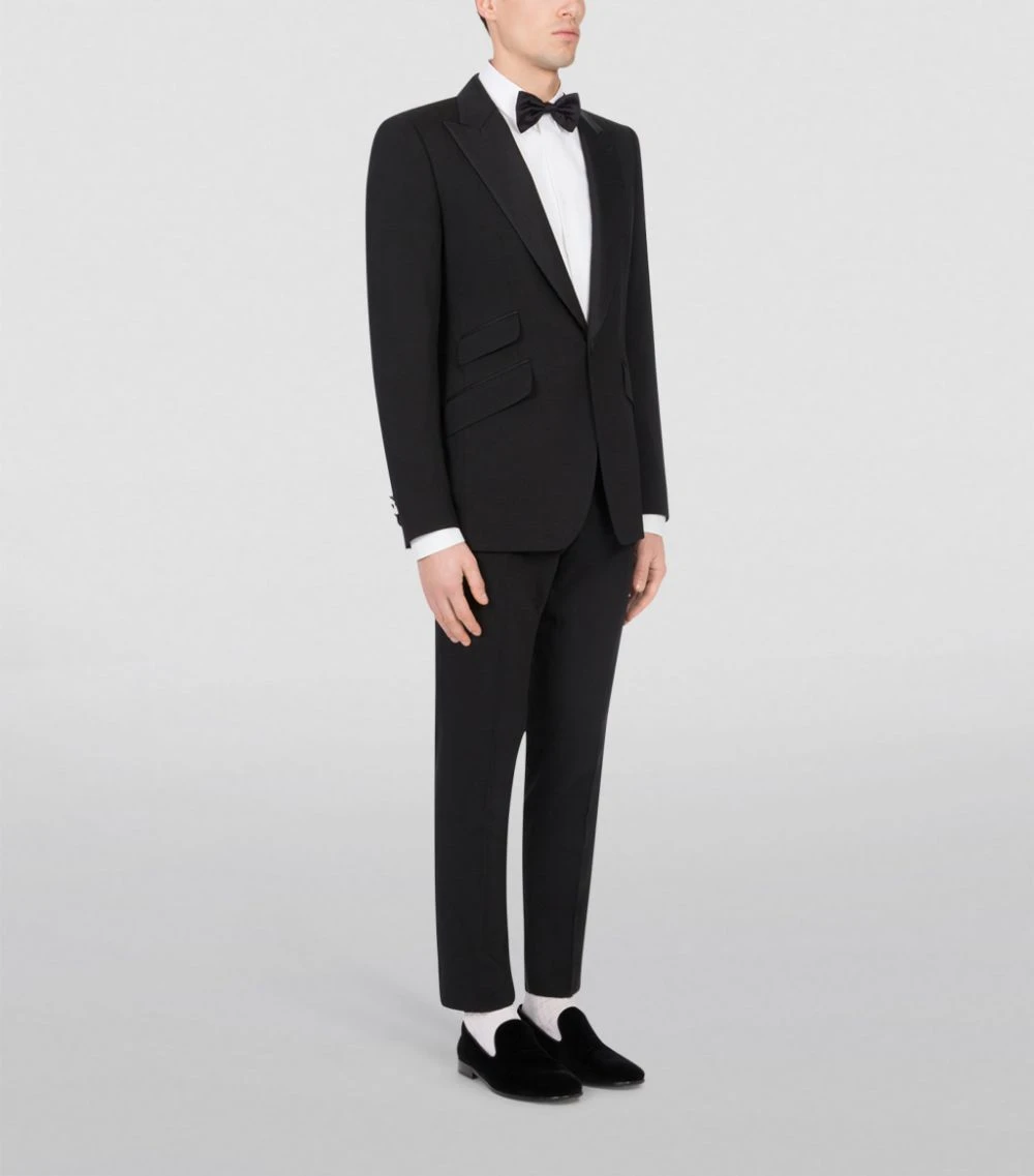 Dolce & Gabbana FloralJacquard Tuxedo Shirt W0800-OPTICAL WHITE Formal Shirts 2 Dolce & Gabbana FloralJacquard Tuxedo Shirt W0800-OPTICAL WHITE Formal Shirts - Image 2