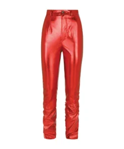 Dolce & Gabbana Foil-Effect Skinny Trousers R2243-DARK BORDEAUX Tailored Trousers