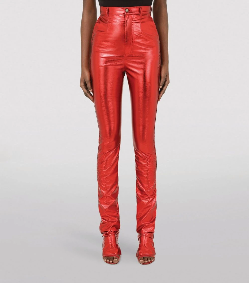 Dolce & Gabbana Foil-Effect Skinny Trousers R2243-DARK BORDEAUX Tailored Trousers 5 Dolce & Gabbana Foil-Effect Skinny Trousers R2243-DARK BORDEAUX Tailored Trousers - Image 5