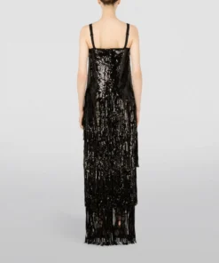 Dolce & Gabbana Fringed Maxi Dress N0000-BLACK Maxi Dresses -Dolce & Gabbana online Store dolce gabbana fringed maxi dress 17637211 37204740 1000