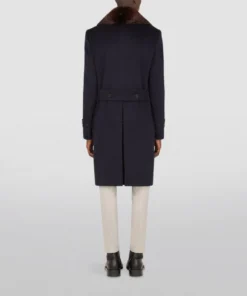 Dolce & Gabbana Fur-Trim Cashmere Coat B6712-BLUE Overcoats -Dolce & Gabbana online Store dolce gabbana fur trim cashmere coat 16835843 33290914 1000