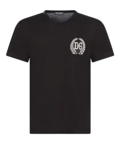 Dolce & Gabbana G8KBAZG7XIO1-T-SHIRT N0000-BLACK Logo T-Shirts