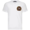 Dolce & Gabbana G8KBAZG7XIQ1-T-SHIRT W0800-OPTICAL WHITE Logo T-Shirts