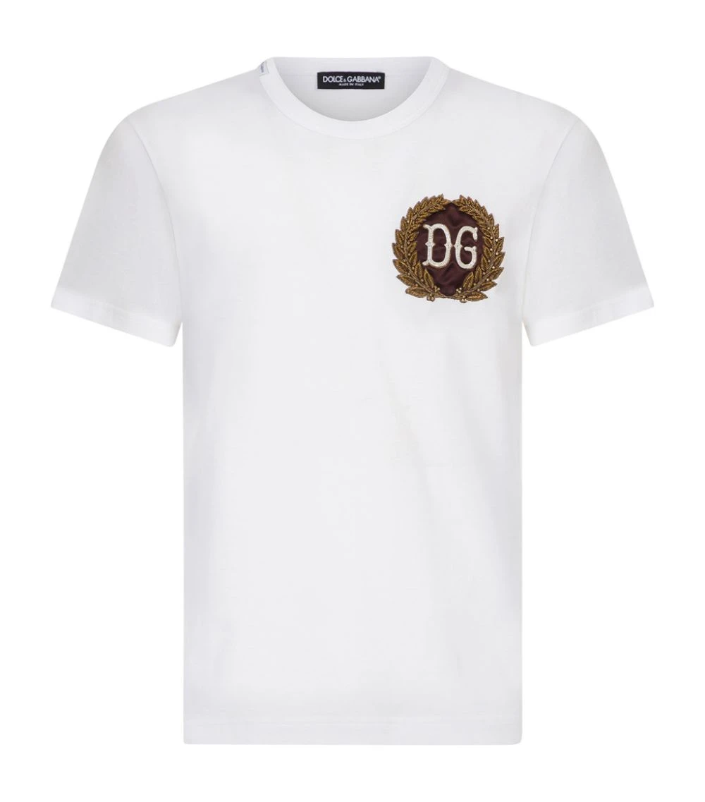 Dolce & Gabbana G8KBAZG7XIQ1-T-SHIRT W0800-OPTICAL WHITE Logo T-Shirts 1 Dolce & Gabbana G8KBAZG7XIQ1-T-SHIRT W0800-OPTICAL WHITE Logo T-Shirts