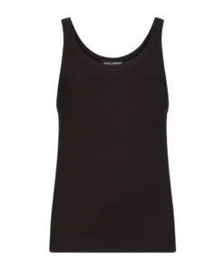 Dolce & Gabbana G8KG5TFU7AV-TANK TOP N0000-BLACK Plain T-Shirts