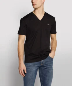 Dolce & Gabbana G8KK0TFU7EQ1-V NECK T-SHIRT N0000-BLACK Logo T-Shirts -Dolce & Gabbana online Store dolce gabbana g8kk0tfu7eq1 v neck t shirt 15298912 26496800 1000