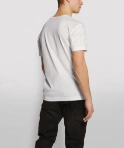 Dolce & Gabbana G8KK0TFU7EQ1-V NECK T-SHIRT W0800-OPTICAL WHITE Logo T-Shirts -Dolce & Gabbana online Store dolce gabbana g8kk0tfu7eq1 v neck t shirt 15298913 26496522 1000