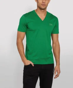 Dolce & Gabbana G8KK0TFU7EQ1-V NECK T-SHIRT V0396-BRIGHT GREEN Logo T-Shirts -Dolce & Gabbana online Store dolce gabbana g8kk0tfu7eq1 v neck t shirt 15299016 27083746 1000