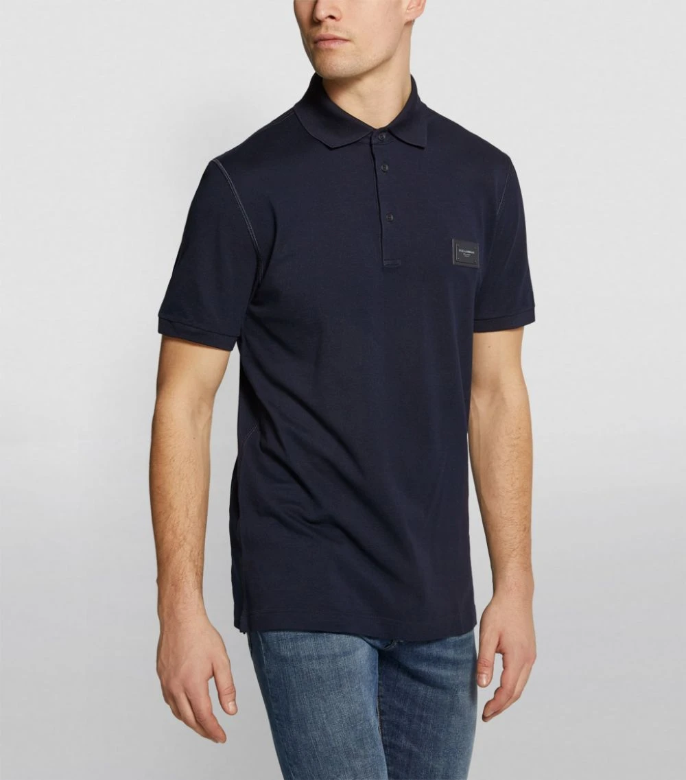 Dolce & Gabbana G8KK1TFU7EN1-S/S POLO SHIRT B0665-VERY DARK BLUE Polo Shirts 3 Dolce & Gabbana G8KK1TFU7EN1-S/S POLO SHIRT B0665-VERY DARK BLUE Polo Shirts - Image 3