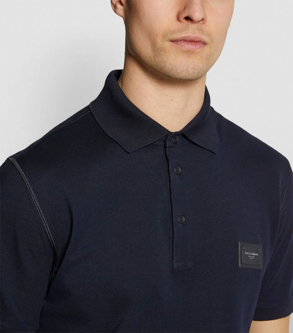 Dolce & Gabbana G8KK1TFU7EN1-S/S POLO SHIRT B0665-VERY DARK BLUE Polo Shirts 6 Dolce & Gabbana G8KK1TFU7EN1-S/S POLO SHIRT B0665-VERY DARK BLUE Polo Shirts - Image 6