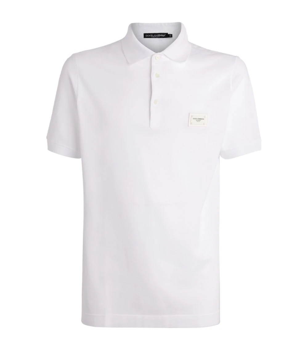Dolce & Gabbana G8KK1TFU7EN1-S/S POLO SHIRT W0800-OPTICAL WHITE Polo Shirts 2 Dolce & Gabbana G8KK1TFU7EN1-S/S POLO SHIRT W0800-OPTICAL WHITE Polo Shirts - Image 2