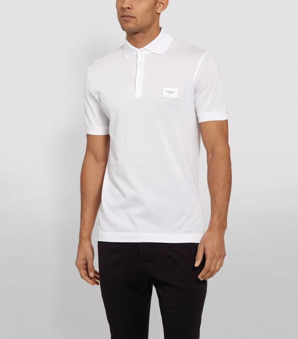 Dolce & Gabbana G8KK1TFU7EN1-S/S POLO SHIRT W0800-OPTICAL WHITE Polo Shirts 4 Dolce & Gabbana G8KK1TFU7EN1-S/S POLO SHIRT W0800-OPTICAL WHITE Polo Shirts - Image 4