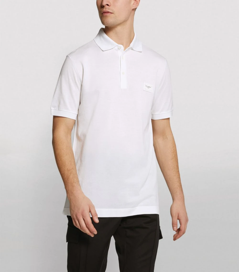 Dolce & Gabbana G8KK1TFU7EN1-S/S POLO SHIRT W0800-OPTICAL WHITE Polo Shirts 6 Dolce & Gabbana G8KK1TFU7EN1-S/S POLO SHIRT W0800-OPTICAL WHITE Polo Shirts - Image 6