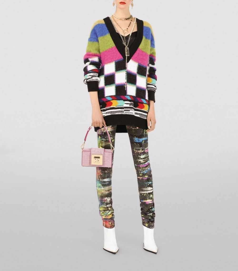 Dolce & Gabbana Glitch Print Sweater S9000-COMBINED COLOU Sweaters 2 Dolce & Gabbana Glitch Print Sweater S9000-COMBINED COLOU Sweaters - Image 2