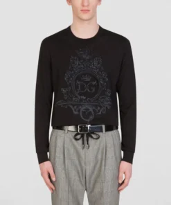 Dolce & Gabbana Heraldic Logo Sweater N0000-BLACK Jumpers -Dolce & Gabbana online Store dolce gabbana heraldic logo sweater 15781422 28695552 1000