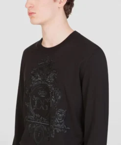 Dolce & Gabbana Heraldic Logo Sweater N0000-BLACK Jumpers -Dolce & Gabbana online Store dolce gabbana heraldic logo sweater 15781422 28696721 1000
