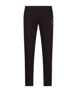 Dolce & Gabbana Heraldic Patch Five-Pocket Jeans S9001-COMBINED COLOU Straight Jeans