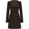 Dolce & Gabbana Jacquard Double-Breasted Jacket N0000-BLACK Mini Dresses