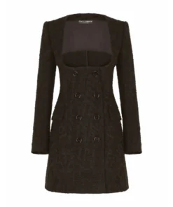 Dolce & Gabbana Jacquard Double-Breasted Jacket N0000-BLACK Mini Dresses
